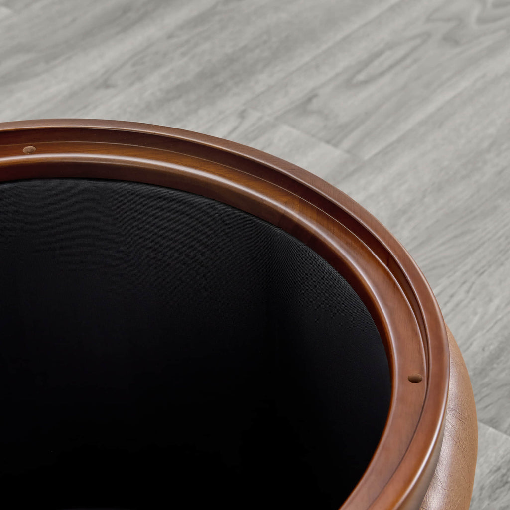 Nest Oval storage ottoman Storage Mid Century Ottoman