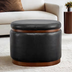 Nest Oval storage ottoman Storage Mid Century Ottoman