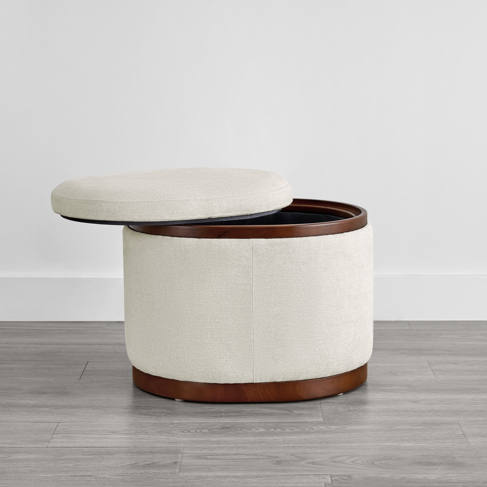 Nest Oval storage ottoman Storage Mid Century Ottoman