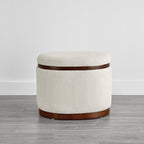 Nest Oval storage ottoman Storage Mid Century Ottoman