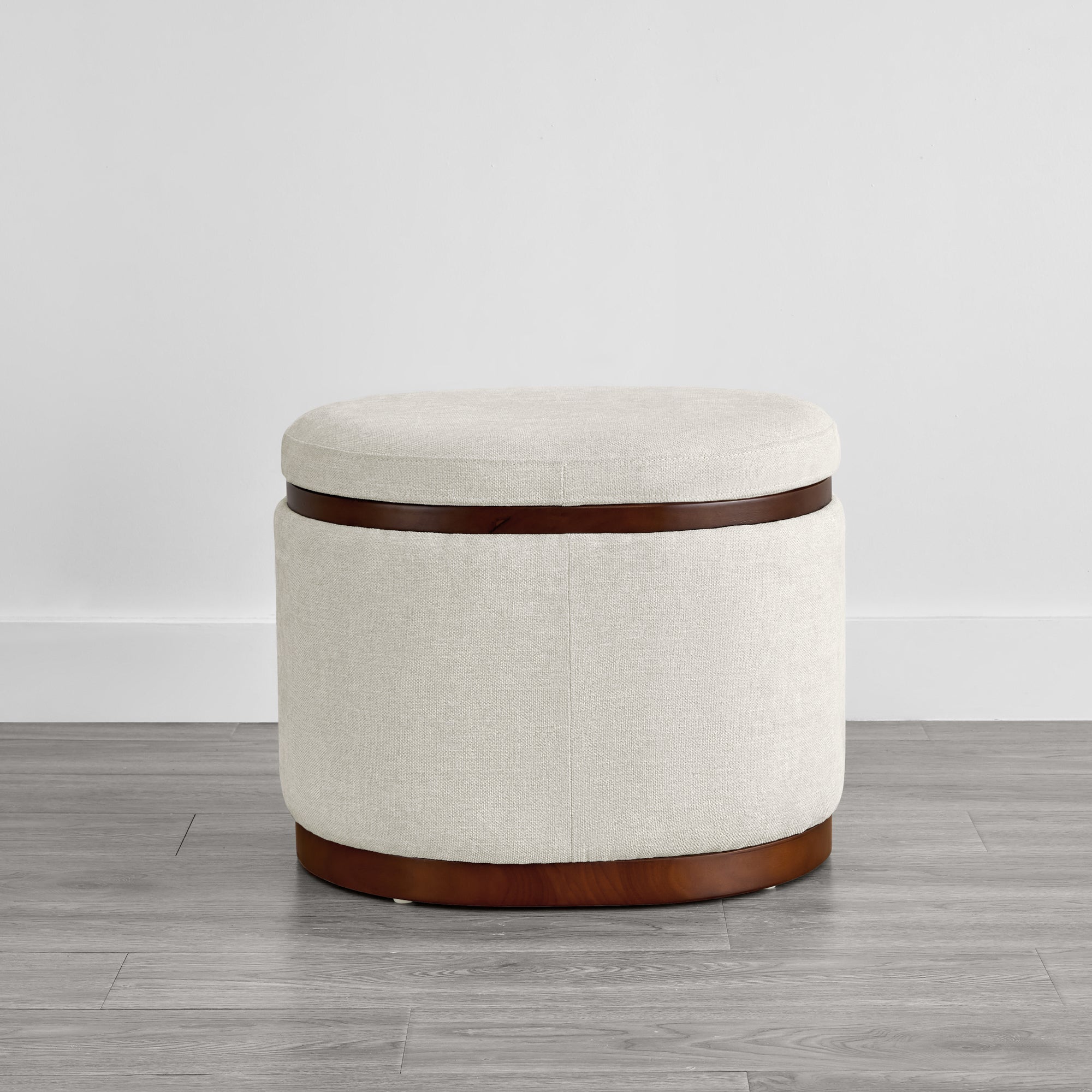 Nest Oval storage ottoman Storage Mid Century Ottoman