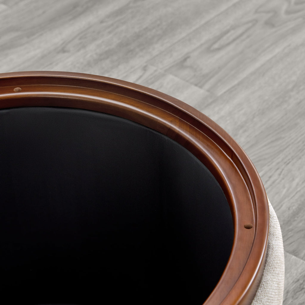 Nest Oval storage ottoman Storage Mid Century Ottoman