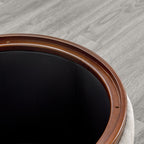 Nest Oval storage ottoman Storage Mid Century Ottoman