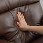 Noah Zero-Gravity Genuine Leather Recliner with Power Headrest