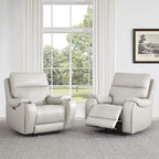 Noah Zero-Gravity Genuine Leather Recliner with Power Headrest