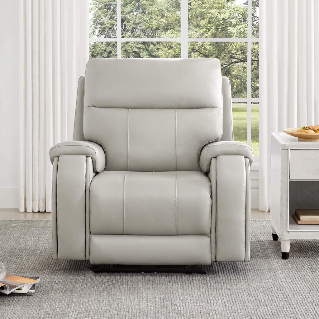 Noah Zero-Gravity Genuine Leather Recliner with Power Headrest