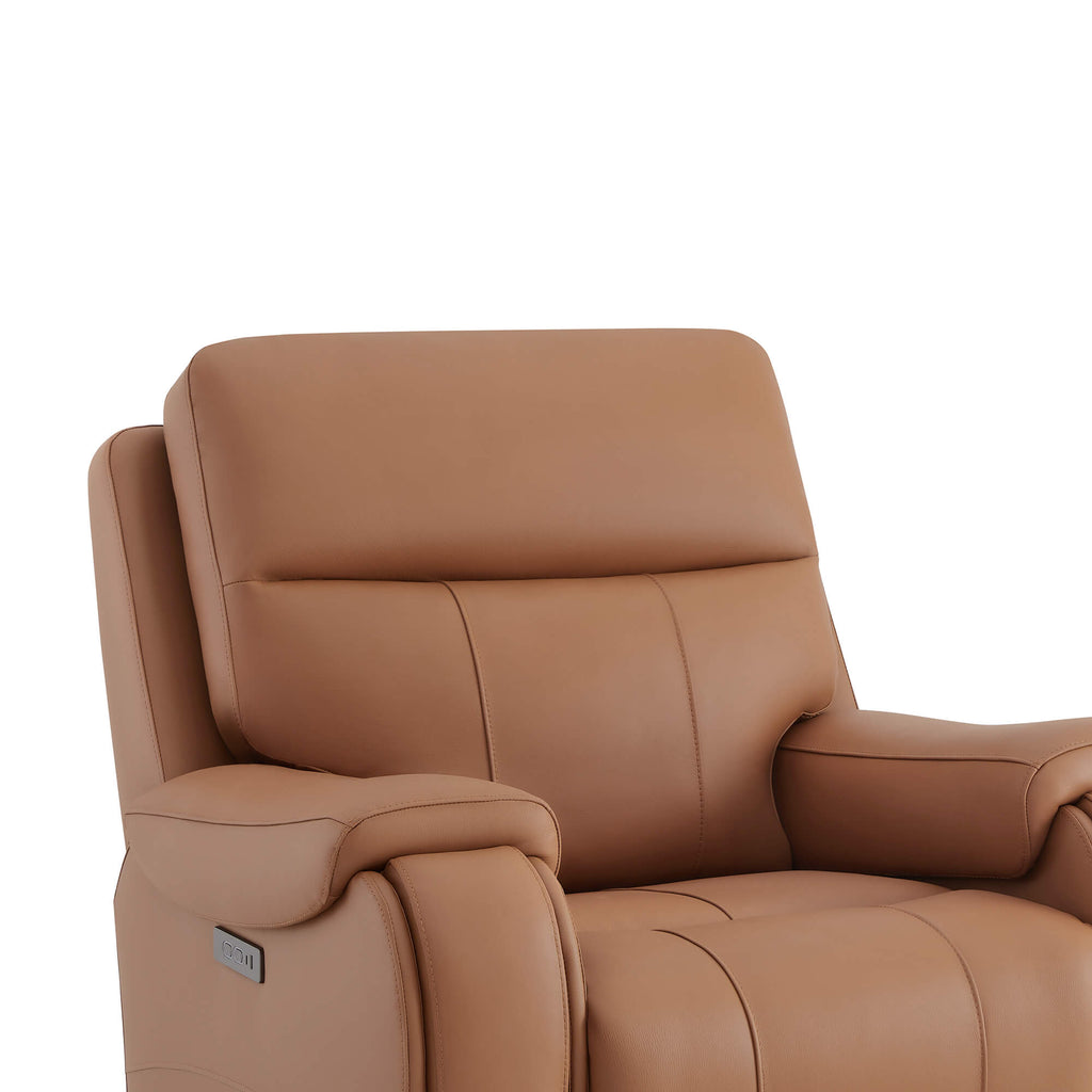 Noah Zero-Gravity Genuine Leather Recliner with Power Headrest