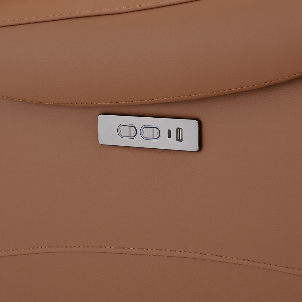 Noah Zero-Gravity Genuine Leather Recliner with Power Headrest