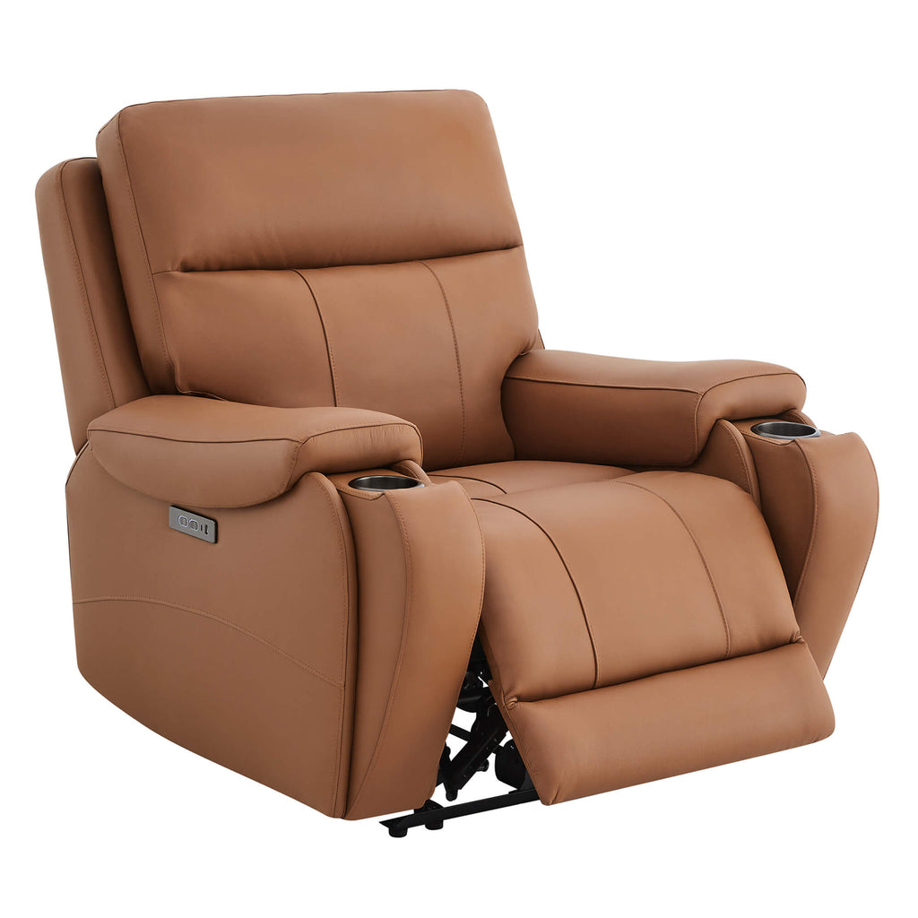 Noah Zero-Gravity Genuine Leather Recliner with Power Headrest
