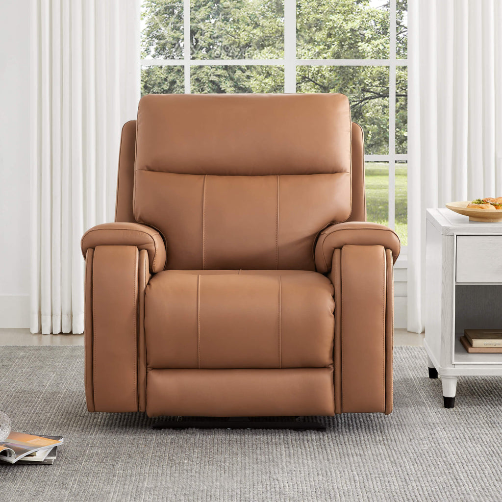 Noah Zero-Gravity Genuine Leather Recliner with Power Headrest