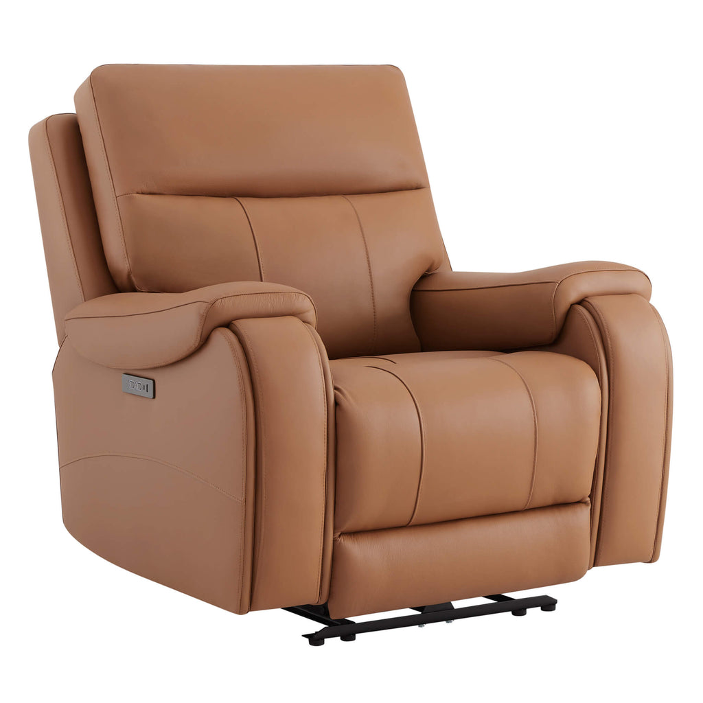 Noah Zero-Gravity Genuine Leather Recliner with Power Headrest