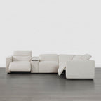 Oliver 4-Seat Wall-hugger Reclining Sectional Sofa with Power Headrest