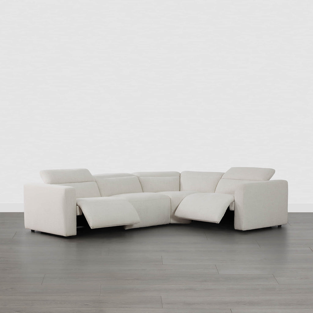 Oliver 4-Seat Wall-hugger Reclining Sectional Sofa with Power Headrest