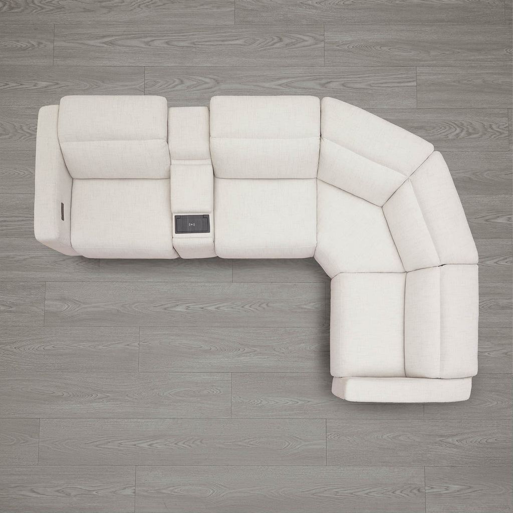 Oliver 4-Seat Wall-hugger Reclining Sectional Sofa with Power Headrest