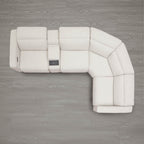 Oliver 4-Seat Wall-hugger Reclining Sectional Sofa with Power Headrest