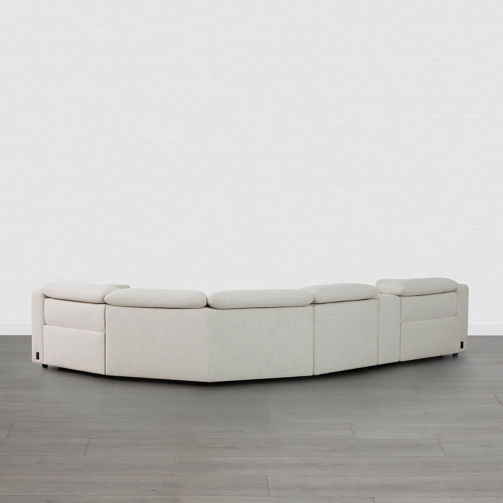 Oliver 4-Seat Wall-hugger Reclining Sectional Sofa with Power Headrest