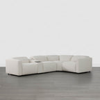 Oliver 4-Seat Wall-hugger Reclining Sectional Sofa with Power Headrest