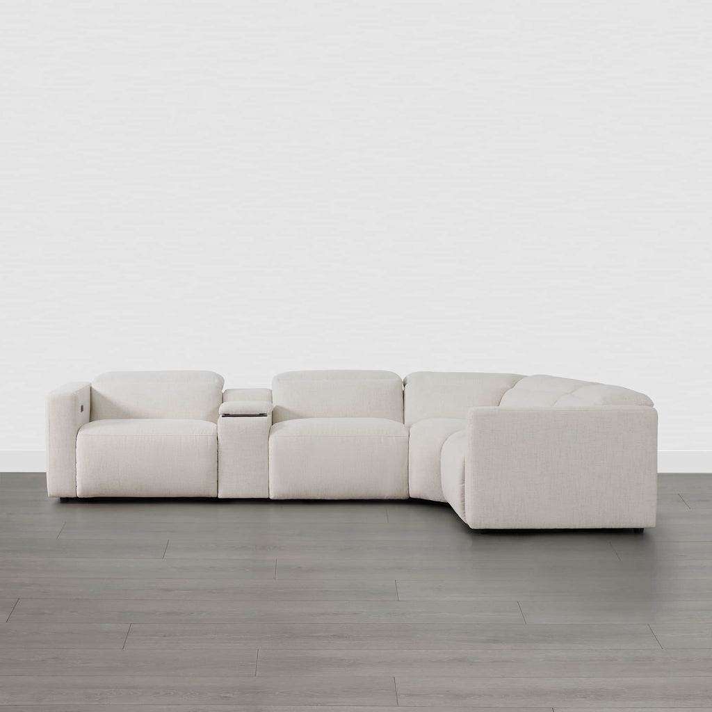 Oliver 4-Seat Wall-hugger Reclining Sectional Sofa with Power Headrest