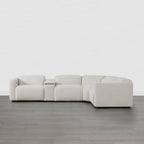 Oliver 4-Seat Wall-hugger Reclining Sectional Sofa with Power Headrest