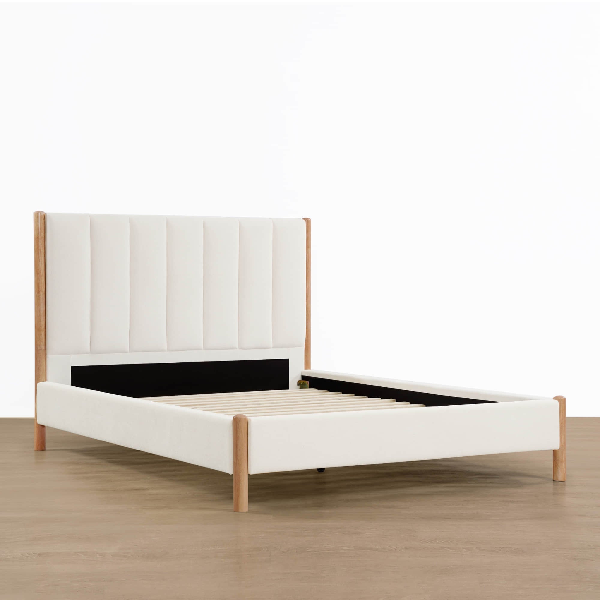 Serene Queen Contemporary Upholstered Platform Bed