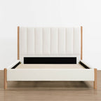 Serene Queen Contemporary Upholstered Platform Bed