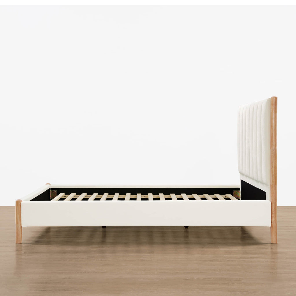 Serene Queen Contemporary Upholstered Platform Bed