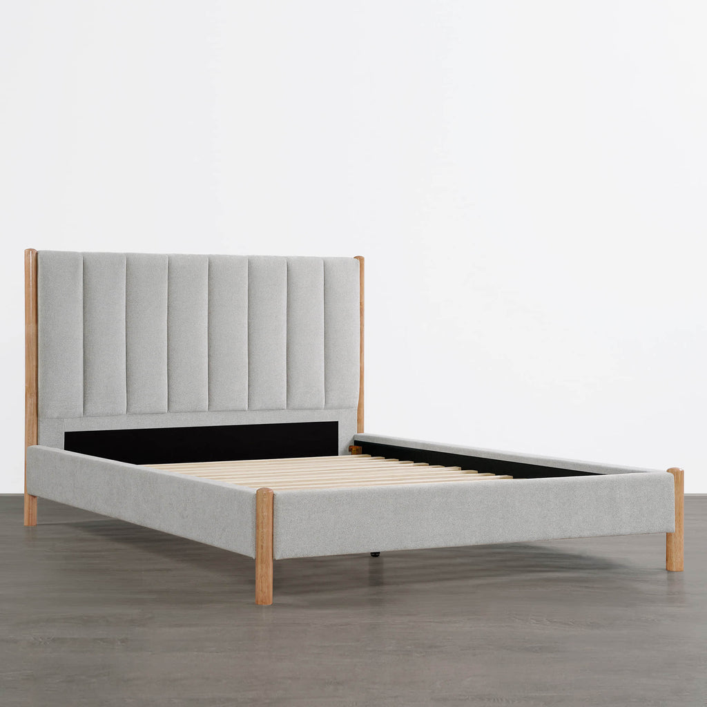 Serene Queen Contemporary Upholstered Platform Bed