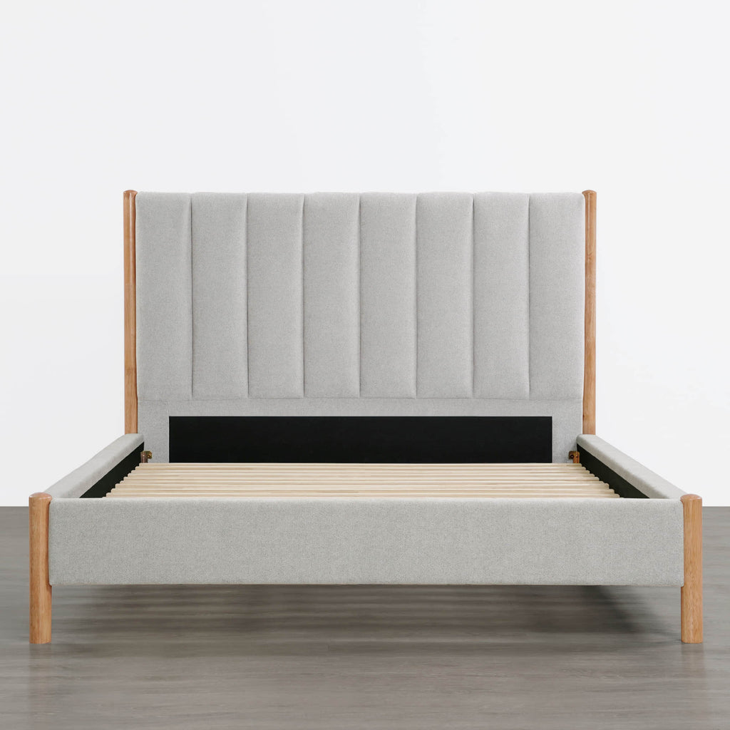 Serene Queen Contemporary Upholstered Platform Bed