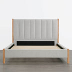 Serene Queen Contemporary Upholstered Platform Bed