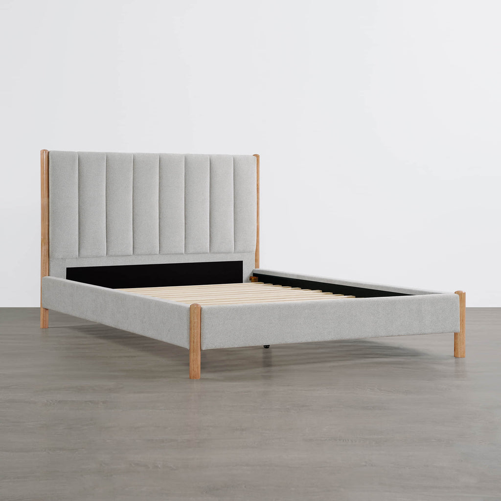 Serene Queen Contemporary Upholstered Platform Bed