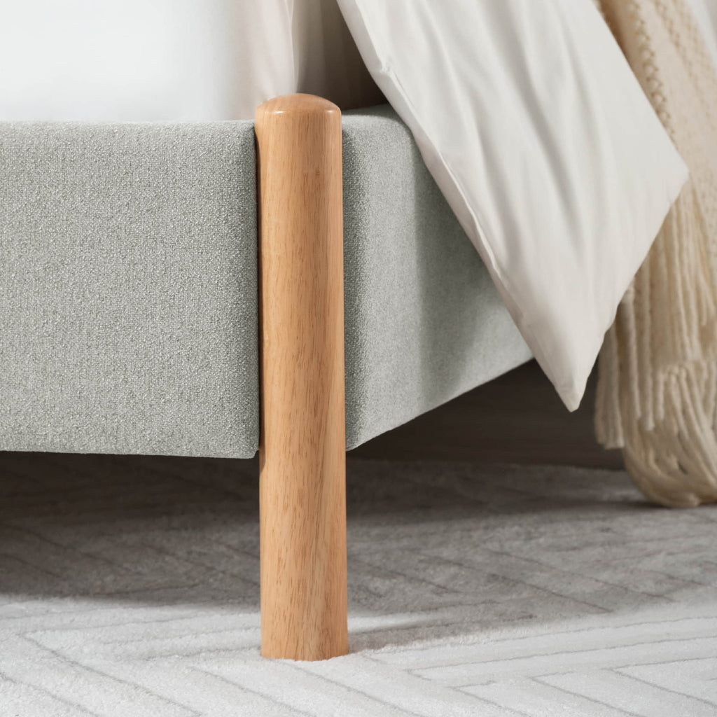 Serene Queen Contemporary Upholstered Platform Bed