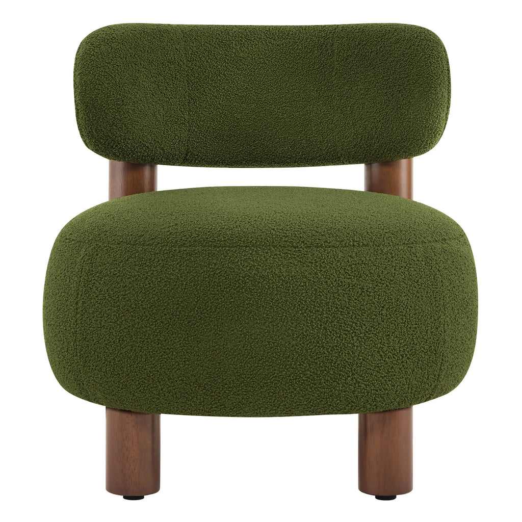 Shauna Modern Plush Faux Sherpa Accent Chair