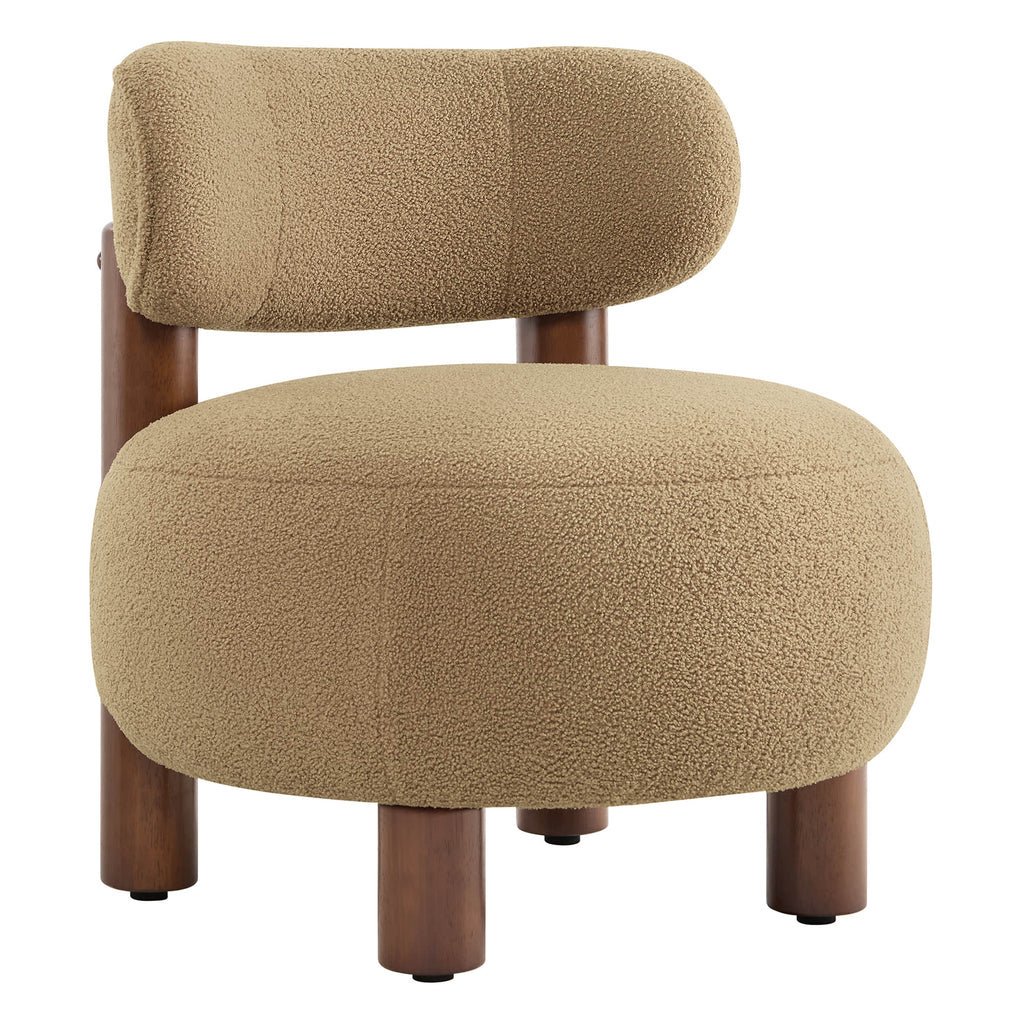 Shauna Modern Plush Faux Sherpa Accent Chair