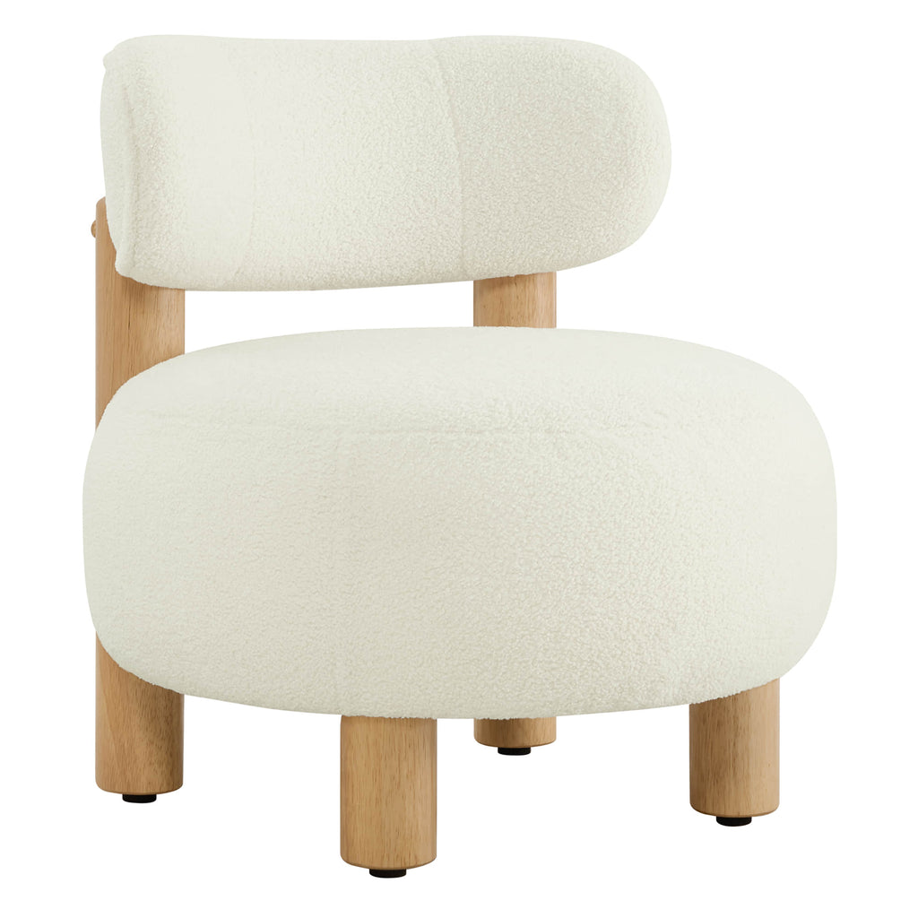 Shauna Modern Plush Faux Sherpa Accent Chair