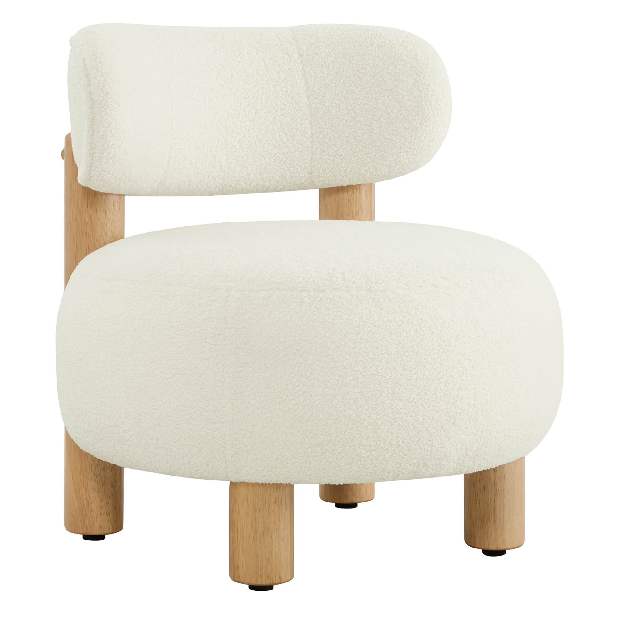 Shauna Modern Plush Faux Sherpa Accent Chair