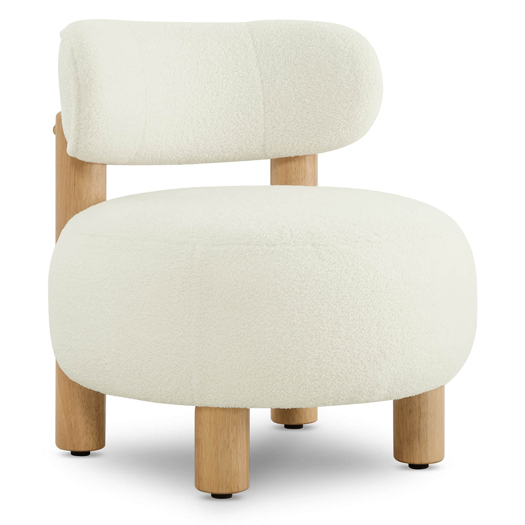 Shauna Modern Plush Faux Sherpa Accent Chair