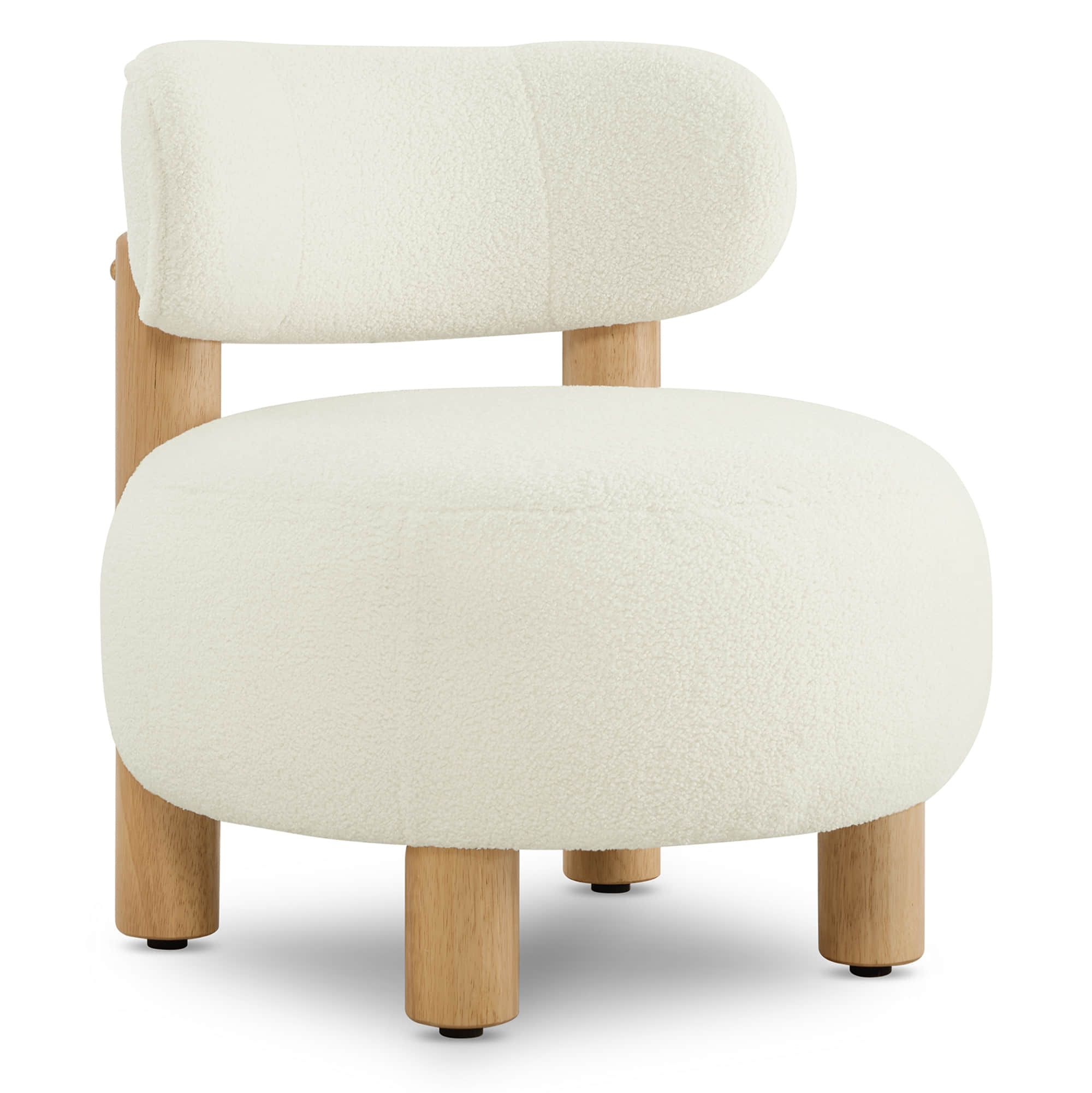 Shauna Modern Plush Faux Sherpa Accent Chair
