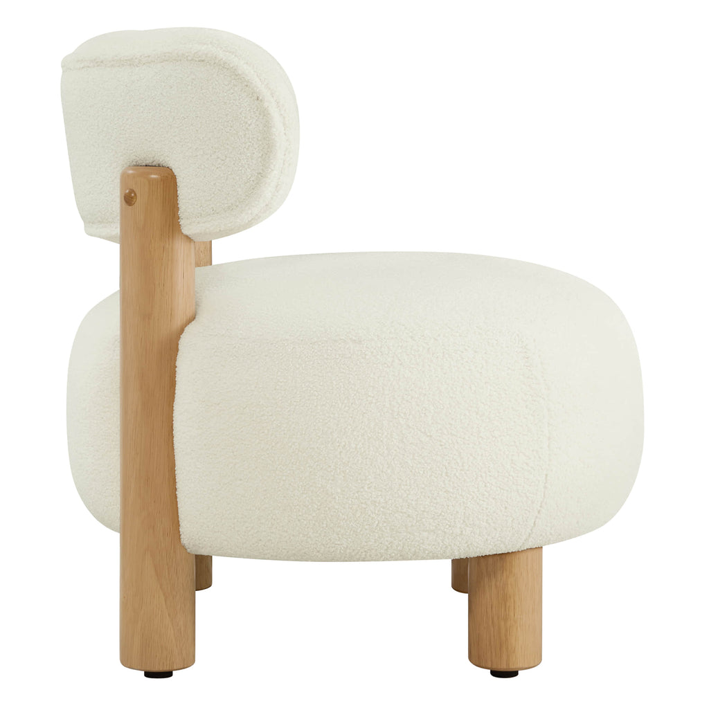 Shauna Modern Plush Faux Sherpa Accent Chair