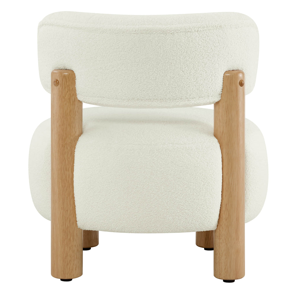 Shauna Modern Plush Faux Sherpa Accent Chair