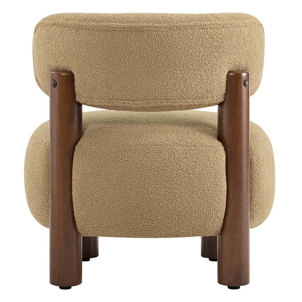 Shauna Modern Plush Faux Sherpa Accent Chair