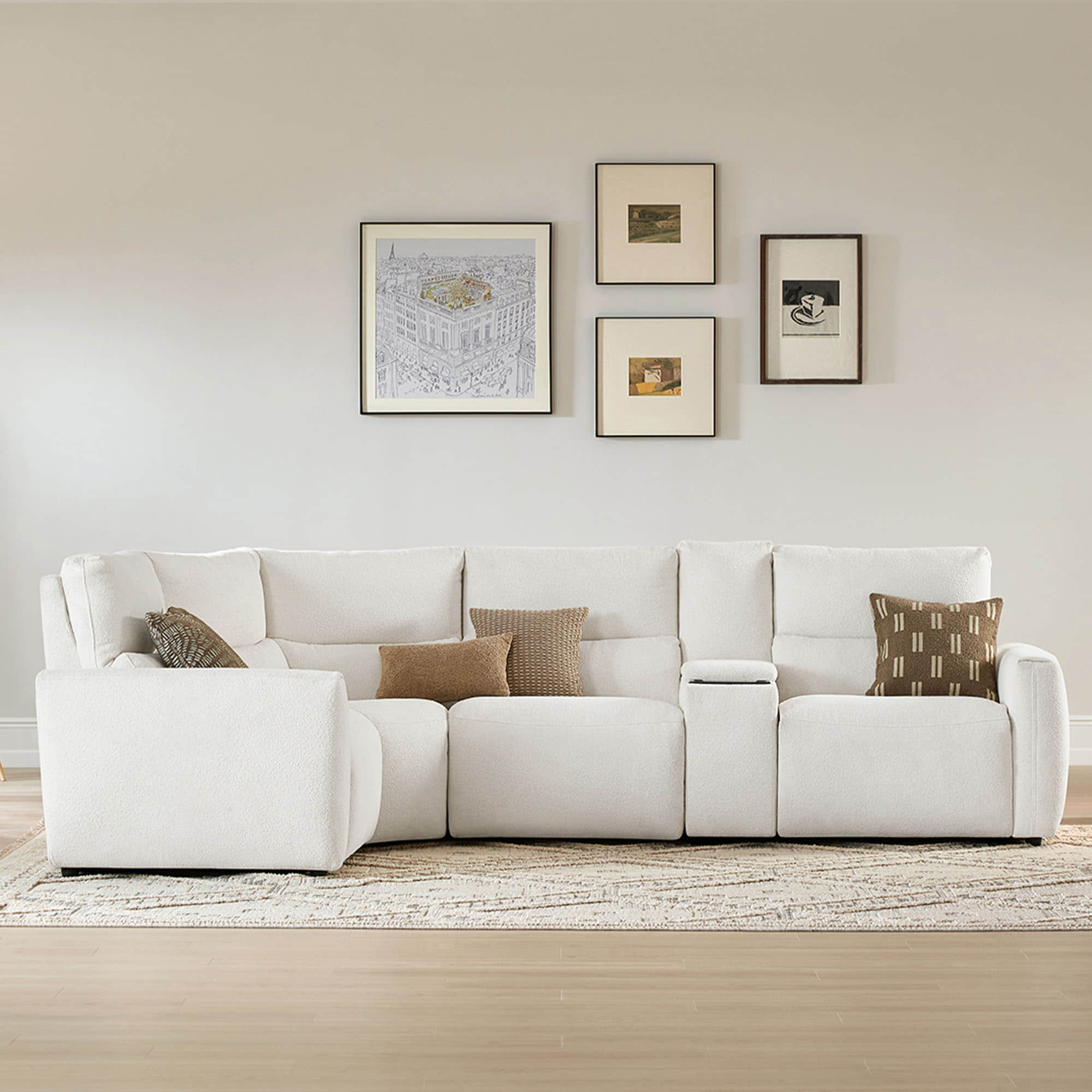 Skyline 4-Seat Zero Gravity Reclining Sectional sofa with Power Headrest