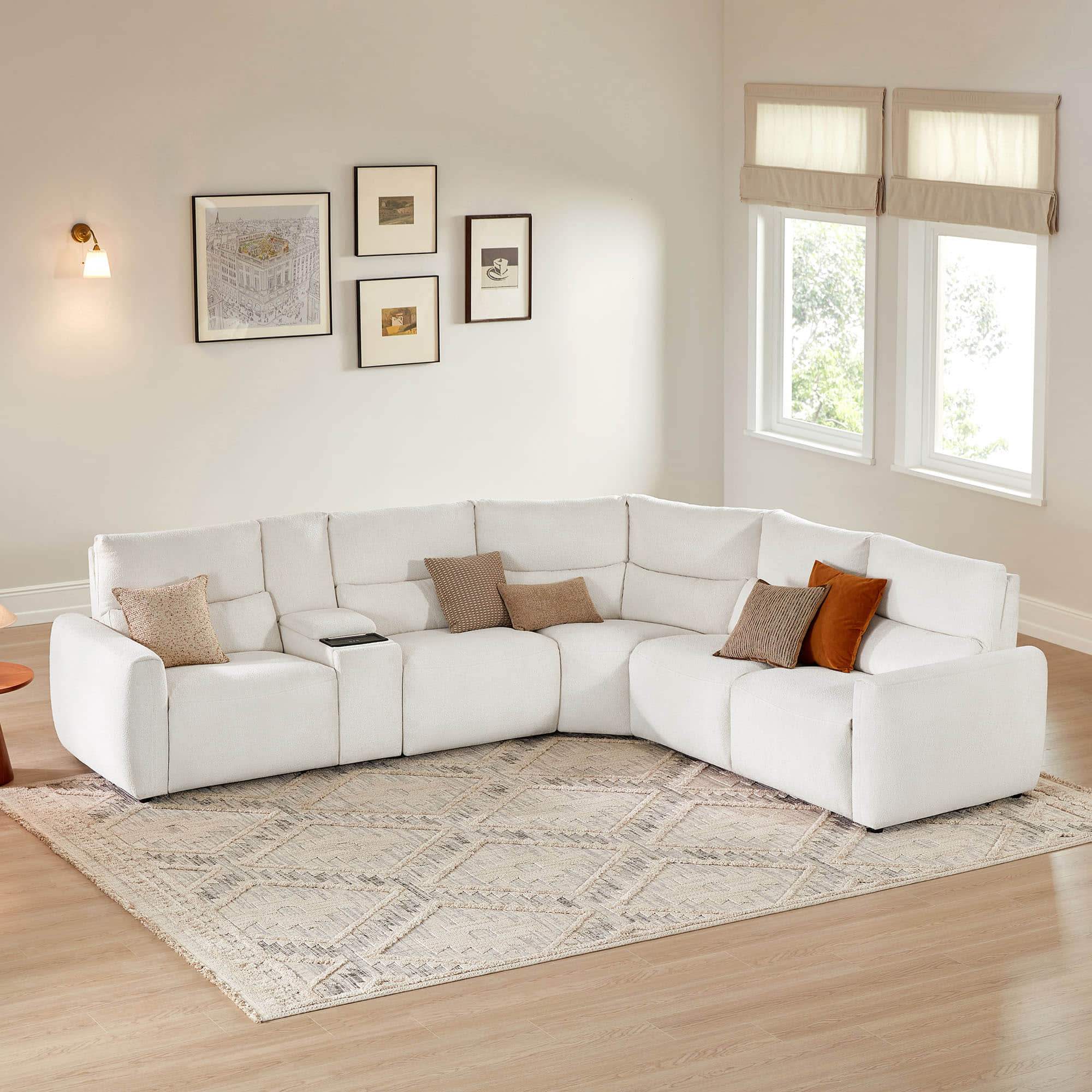 Skyline 5-Seat Zero Gravity Reclining Sectional sofa  with Power Headrest