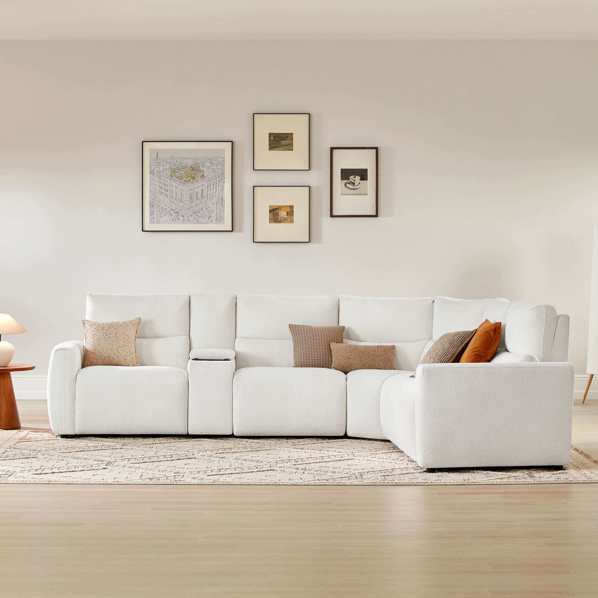 Skyline 5-Seat Zero Gravity Reclining Sectional sofa  with Power Headrest