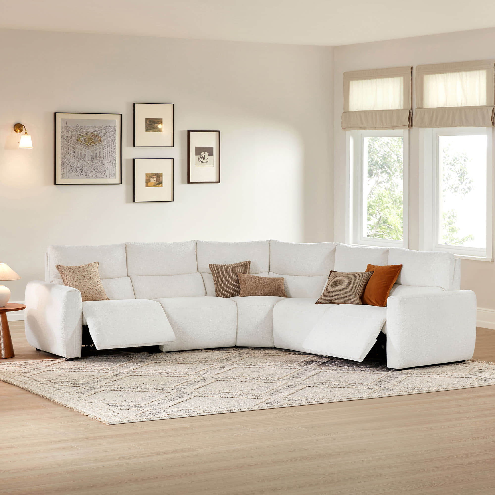 Skyline 5-Seat Zero Gravity Reclining Sectional sofa  with Power Headrest