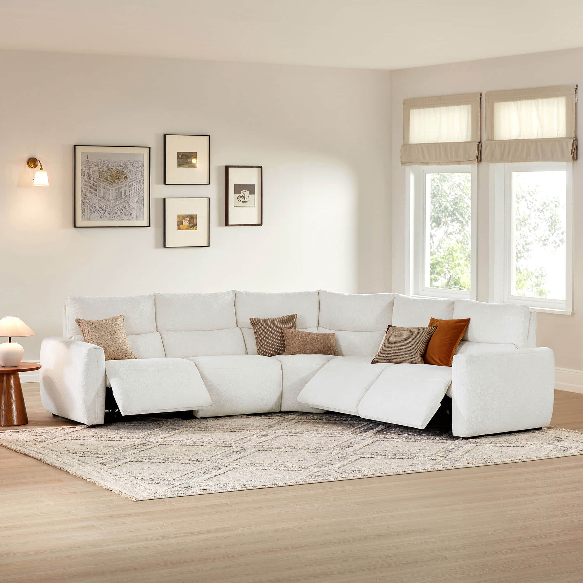 Skyline 5-Seat Zero Gravity Reclining Sectional sofa  with Power Headrest