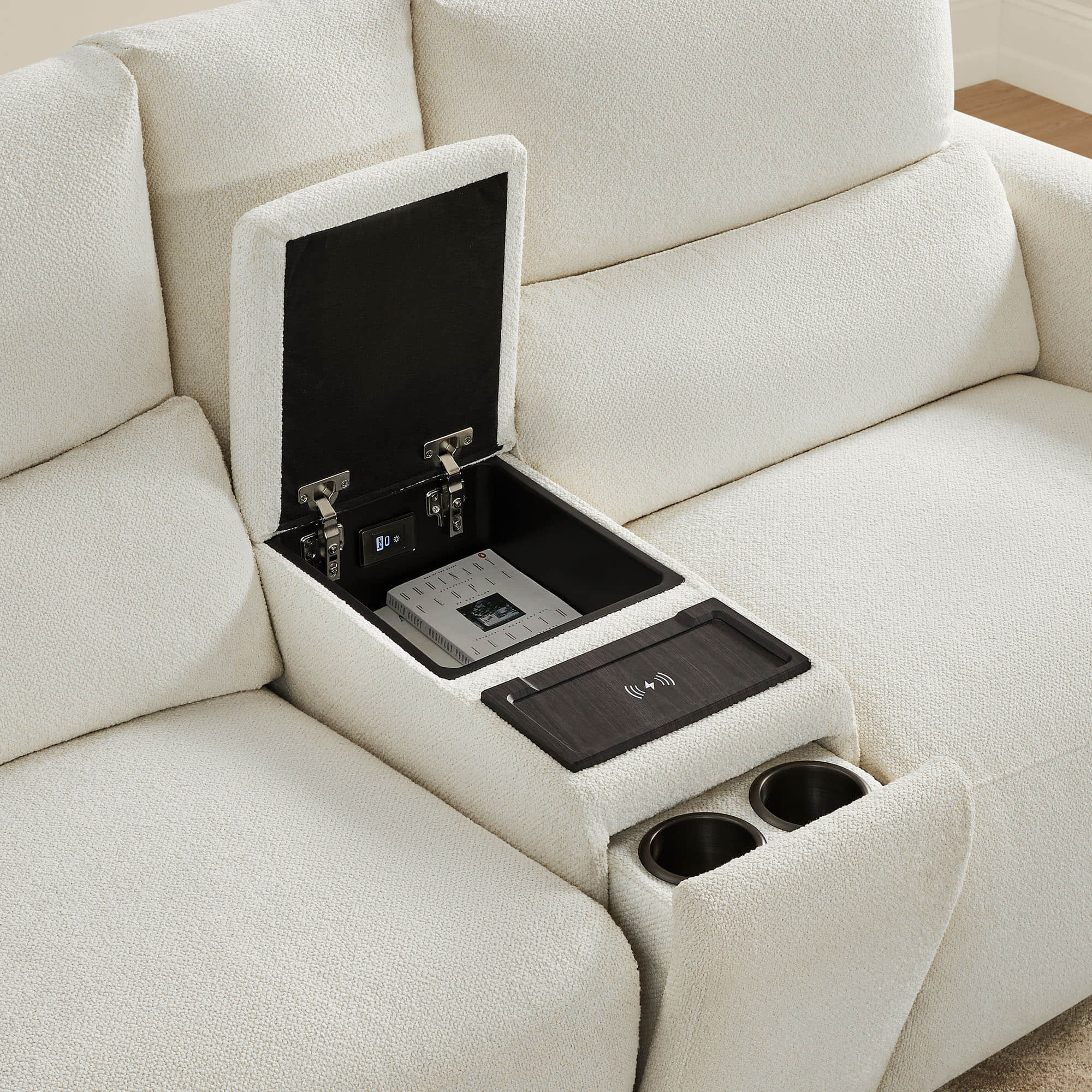 Skyline 4-Seat Zero Gravity Reclining Sectional sofa with Power Headrest