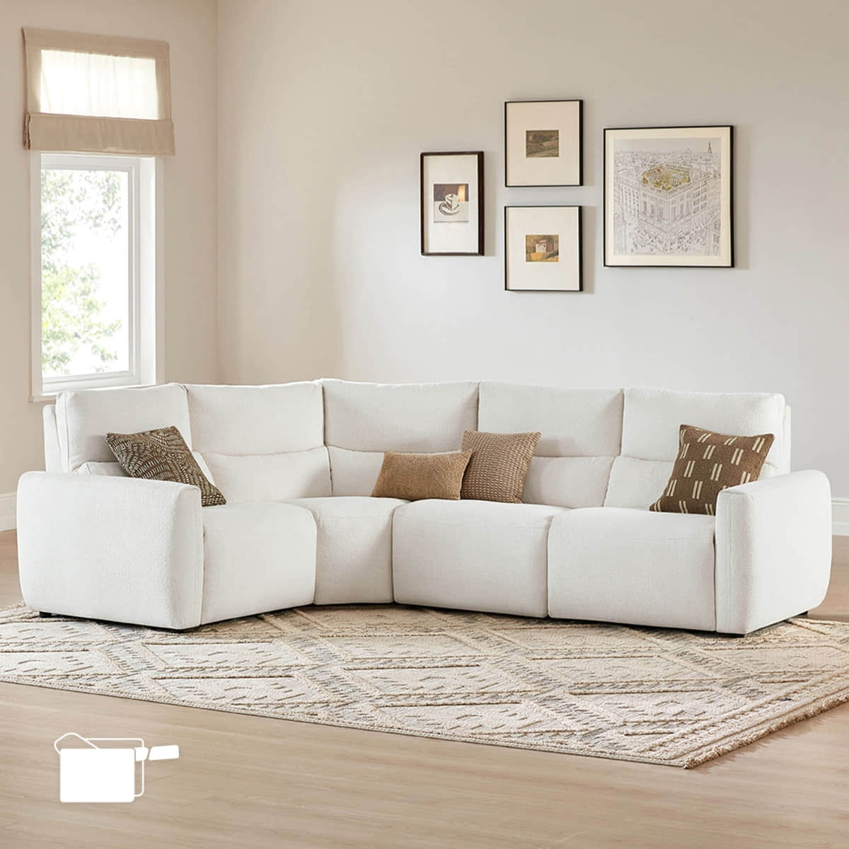 Skyline 4-Seat Zero Gravity Reclining Sectional sofa with Power Headrest