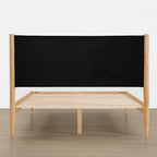 Solace Queen Solid Wood Boucle Upholstered Bed