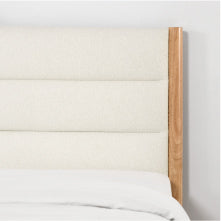 Solace Queen Solid Wood Boucle Upholstered Bed