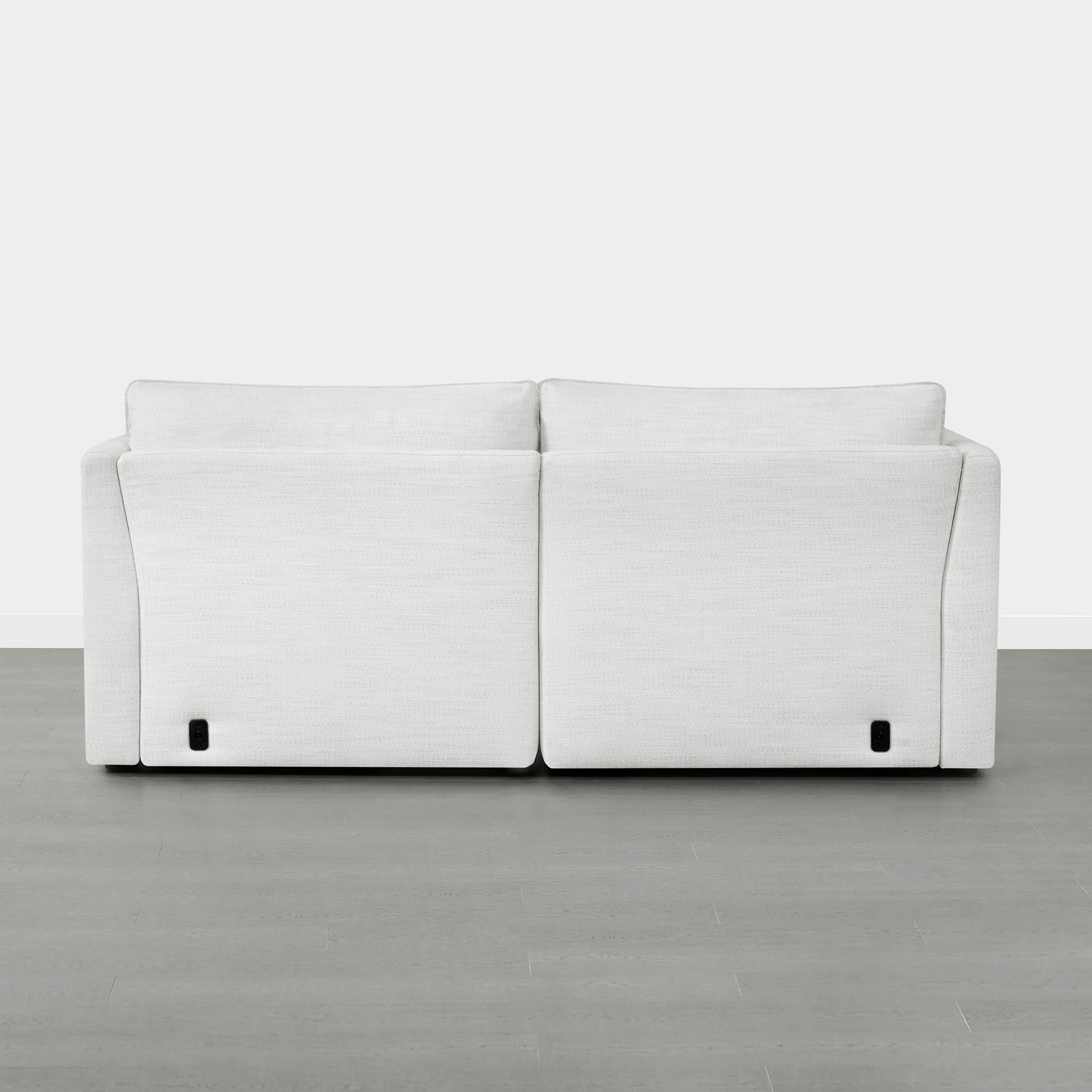 Sophia 2-Piece Feather Power Modular Sofa with Electric Footrests